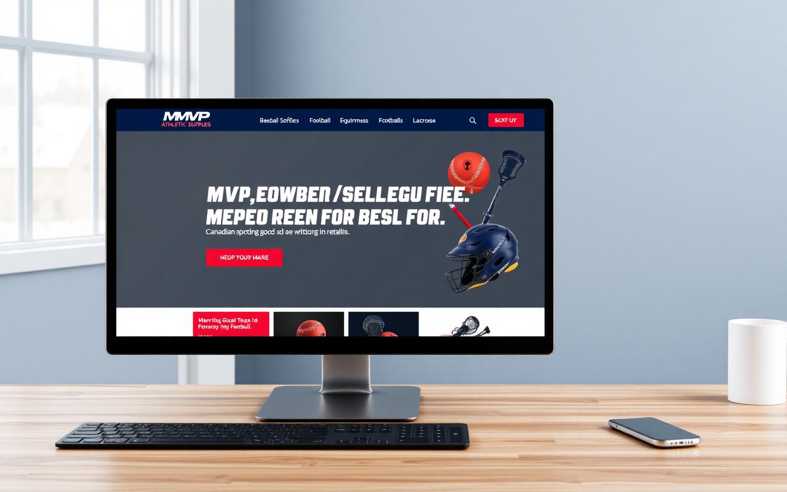 MVP Athletic Supplies website design