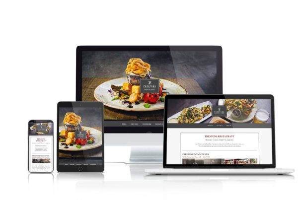 Prestons Restaurant & Lounge website design